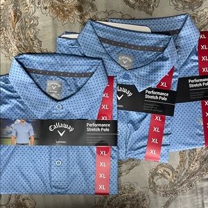 Callaway Men’s Light Blue Performance Stretch Polo - XL